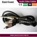 12ft Gold plated Metal shell 6.35mm stereo to 2rca audio cable
